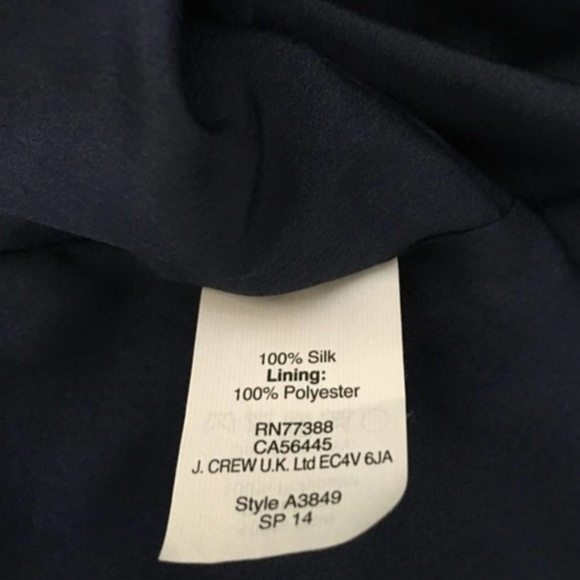 J.Crew 100% Silk Floral Dress Blue Shift Size 6 - Picture 14 of 15